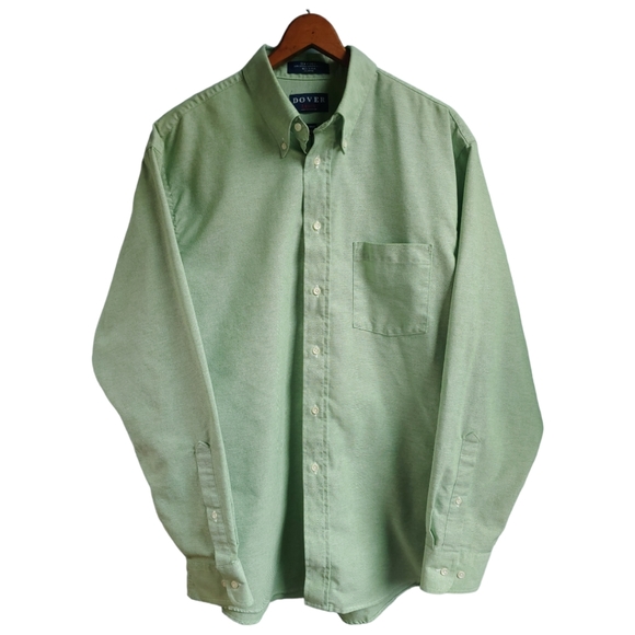 Dover Arrow Other - Vintage Men's Dover Arrow Green Button Down Long Sleeve Shirt Made in USA